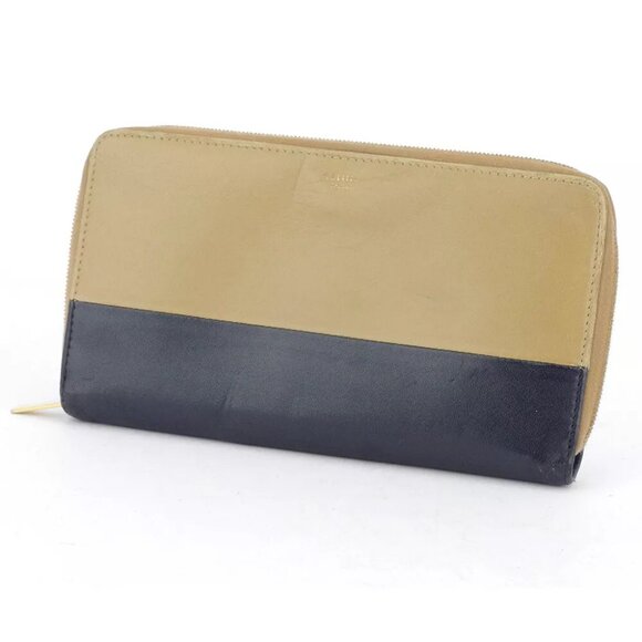 Celine wallet beige leather Authentic used - Picture 1 of 9